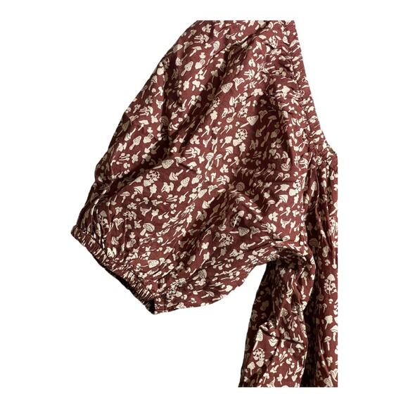 LACAUSA Playa Mini Dress in Cocoa Magic Mushroom Size M NWT - Picture 6 of 11